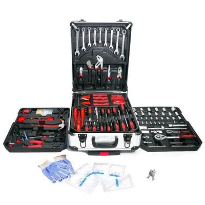 810PCS Tool Set Case Mechanics Kit Box Organize with Castors Toolbox Trolley UK - Image 1 of 4