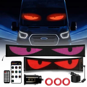 23.6"/52.4" Dynamic Devil LED Eye Windscreen Light For Ford Transit 150 250 350 - Picture 1 of 12
