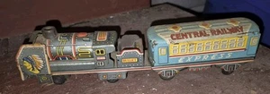 Vintage Central Railway Express Bullet Indian Tin Litho Train - Picture 1 of 5