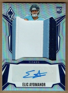 Parche de novato Panini Phoenix 2025 automático plateado Elic Ayomanor #/149 - Imagen 1 de 2