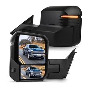 Towing Mirrors Compatible with 2022-2023 For Toyata Tundra A Pair Power Adjuste - Picture 1 of 7