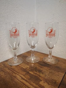 Vintage Michelob Draught Beer Horn Logo Stemmed Glasses - Picture 1 of 4
