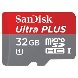 SanDisk - Ultra PLUS 32GB microSDHC UHS-I Memory Card - Image 1 of 1
