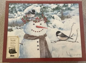 NEU VERSIEGELT!! Lang Chickadee Schneemann 500 Stück Puzzle 18" x 24" KOSTENLOSER VERSAND! - Bild 1 von 5