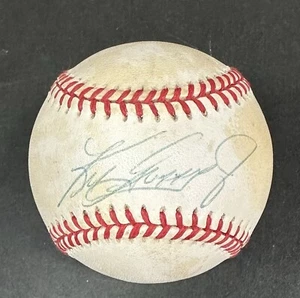 Ken Griffey Jr Signed Official AL Bobby Brown Baseball Mariners Auto Hof PSA COA - Picture 1 of 9