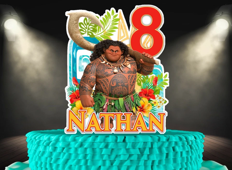 Maui of Moana Topper de Pastel Personalizado, Topper de Pastel Personalizado Foto 1 de 1