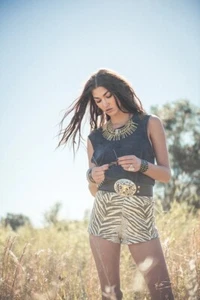 Spell And The Gypsy Zebra Print Shorts Vintage Mini Spellbound Size 8 Unicorn - Picture 1 of 13
