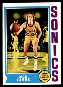 1974 Topps Basketball #106 Dick Gibbs NM *d5