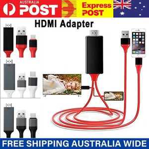 2M USB C Type-c to HDMI Digital TV Adapter Cable For iPhone 15 Pro Pro Max - Picture 1 of 13