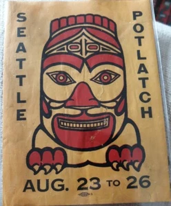 Seattle Golden Potlatch 1934 orig  label  Washington State golden jubilee ... - Picture 1 of 4