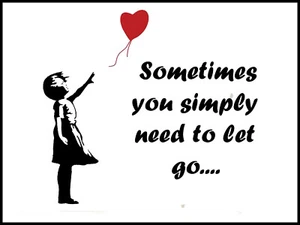 Sometimes Let Go metal plaques signs poster image Banksy balloon Girl - Picture 1 of 2