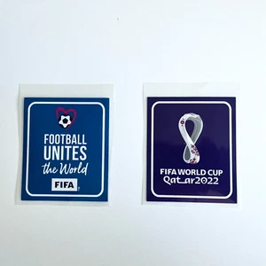 2022 World Cup Patch Set Badge Soccer Jersey Living Football unites world Qatar - Picture 1 of 4