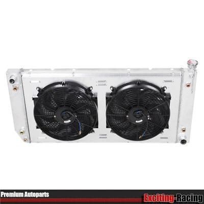For 1988-00 Chevy C/K GMC C1500 C2500 C3500 34"W 3 Row Radiator+Shroud Fan 1520 - Imagem 1 de 4