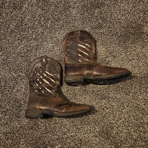 mens cowboy boots size 11.5 D cody james slip on Work boot Leather American Flag - Picture 1 of 5