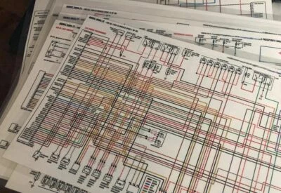 11 x 17 COLOR Wiring Diagram for Mini 1962-1967 Mini Cooper S Trav Country  - Image 1 of 4