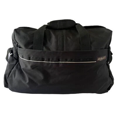 EDDIE BAUER Black Duffel Travel Bag w/ Shoulder Straps 17x12x8 Diaper Baby Bag - Image 1 of 4