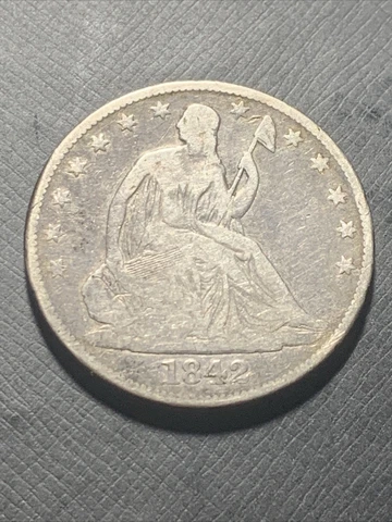 1842-O Liberty Seated Half Dollar - Medium Date Cover