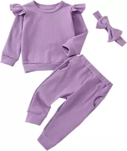 Baby Girl Clothes Fall Winter Outfits Infant Toddler Girls Outfit Long Sleeve Sw - Picture 1 of 18