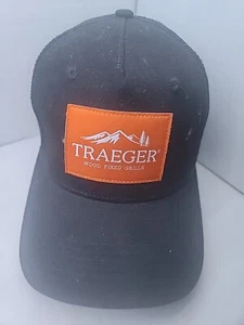 Traeger Wood Grills Snap Back Black Mesh Hat Cap Adjustable - Picture 1 of 4