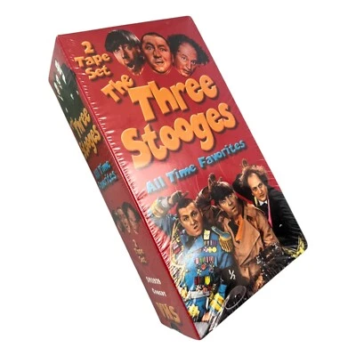 The Three Stooges All Time Favorites (2- VHS Tape Set) VTG RARE HTF New Sealed  - Image 1 of 4