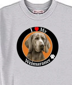 Dog T Shirt Men Women - I Love My Weimaraner - Picture 1 of 6