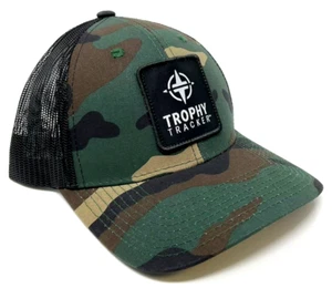 TROPHY TRACKER PATCH LOGO ADJUSTABLE CAMO BLACK MESH TRUCKER SNAPBACK HAT CAP - Picture 1 of 4