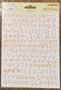 Doodlebug All Mixed Up Alphabet Letters Marmalade Medium Alpha Rub-Ons Scrapbook