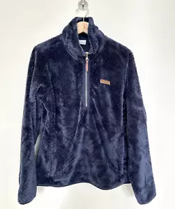 Columbia Fire Damen-Pulloverjacke mit seitlichem Viertelreißverschluss Sherpa-Fleece blau Large - Bild 1 von 4