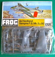 Vintage 1971 1/72 Frog de Havilland Vampire F.B.Mk.5 or 50 Plastic Model Kit