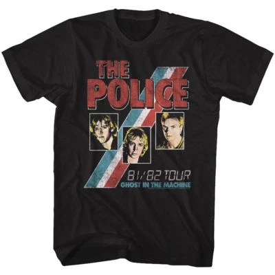The Police Sting T-Shirt Sizes SM - 5XL 81-82 Ghost In The Machine Black Cotton  - Image 1 of 3