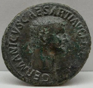 Roman Empire Germanicus 42-43 AD AE As Tooled #KTM10487 - Picture 1 of 2