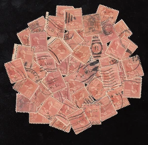 Postage Stamps for Crafting: 1938 10¢ John Tyler, Brown Red; 50 USED STAMPS - Picture 1 of 1