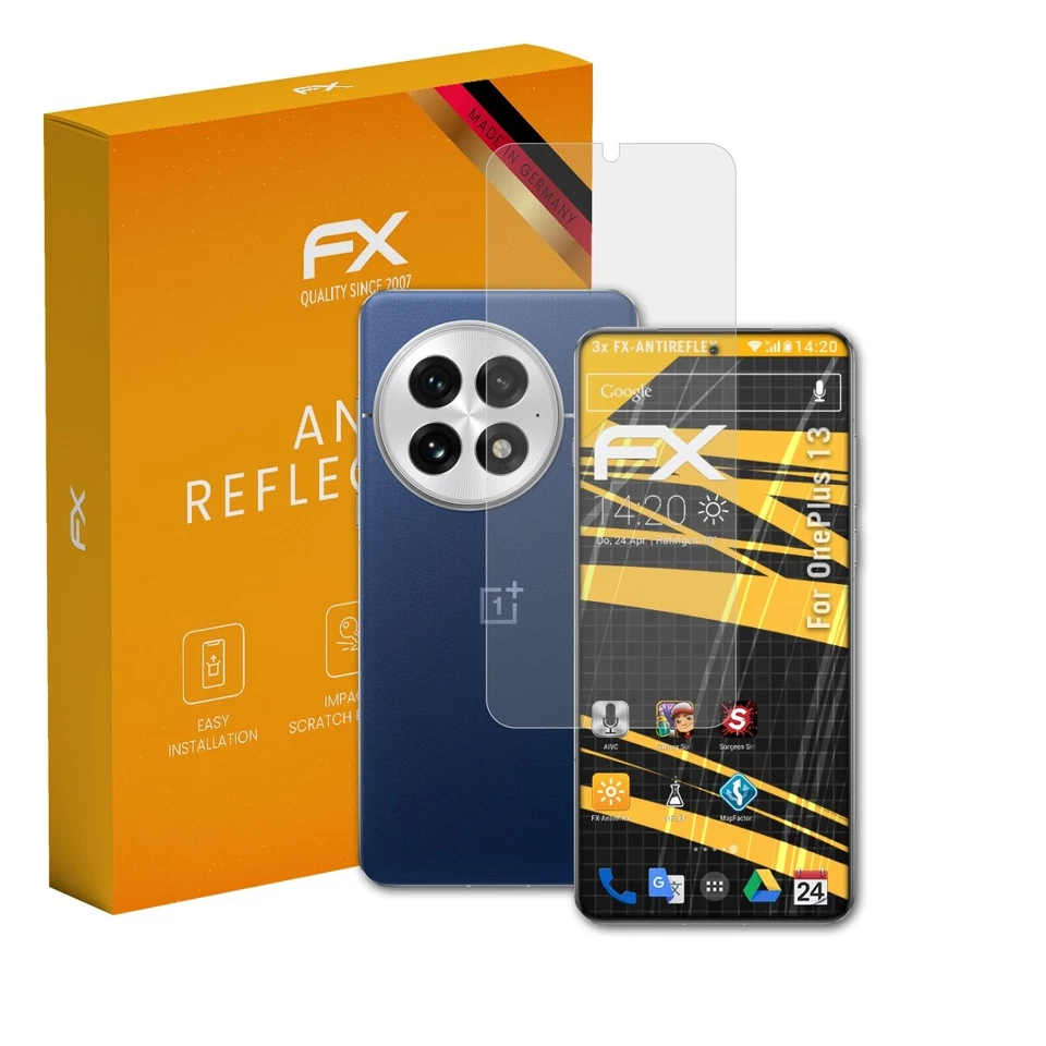 atFoliX 3x Screen Protection Film for OnePlus 13 matt&shockproof - Image 1 of 4