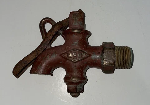 Vintage McD Small 4" X 4 1/2" Cast Iron Pump  Pump Handle Cover
