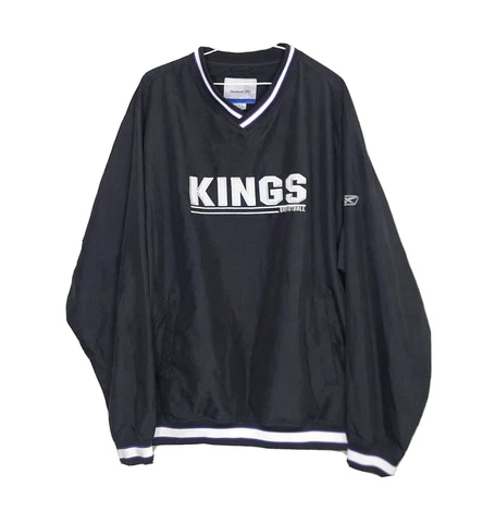 SACRAMENTO KINGS NBA Jacket Size MEDIUM Reebok Pullover Windbreaker RARE Vintage Cover