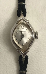 Caravelle 14k White Gold Womens Vintage Dress Wrist Watch 17 Jewels - Picture 1 of 11