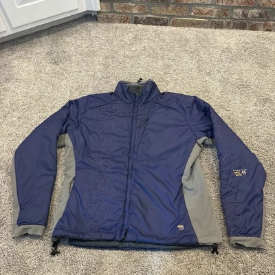 Chaqueta Mountain Hardwear para mujer XL azul gris reversible abrigo aislante Primaloft Foto 1 de 4