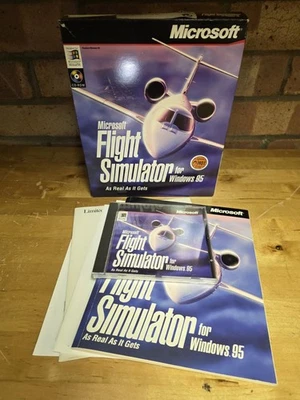 Microsoft Flight Simulator for Windows 95 Big Box PC CD - Image 1 of 4
