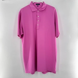 Peter Millar Crown Crafted XL Pink Golf Polo Shirt Short Sleeve Mens - Picture 1 of 9
