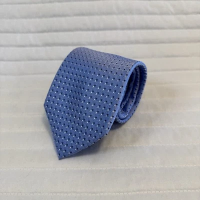 Corbata para hombre Joseph Abboud azul patrón cuadrado 100 % seda Foto 1 de 4