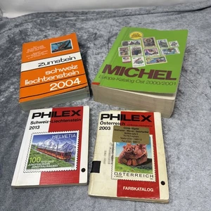 D4 Konvolut Briefmarkenkataloge MICHEL Zumstein Philex Schweiz Österreich - Picture 1 of 15