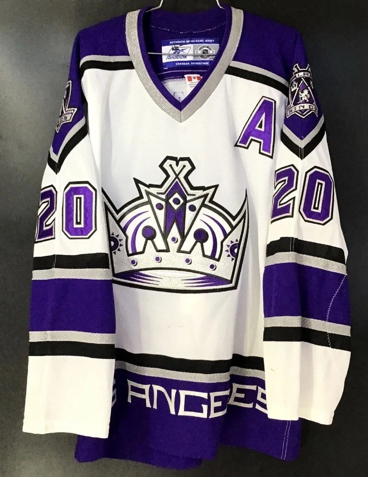Reebok CCM Authentic MiC LA Kings White & Purple Robitaille Jersey Size 48 - Image 1 of 4