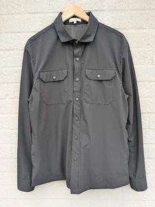 Arne Black Medium Collared Snap Button Cargo Jacket - Picture 1 of 16