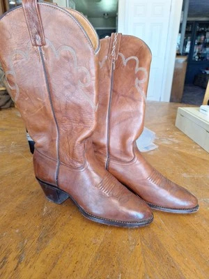 J. CHISHOLM Botas Vaqueras Occidentales Para Mujer 7 1/2M Cuero Marrón EE. UU.   Foto 1 de 4