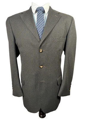 Chaqueta Blazer Abrigo Deportivo GEORGE Para Hombres Marrón CUADROS FINOS 3 Botones Calce Clásico 42R Foto 1 de 4