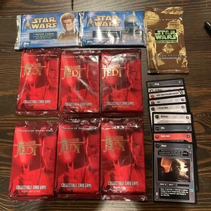 9x Star Wars Trading Cards New Sealed Packs Lot - CCG Jedi Clones JABBA’S Palace - Picture 1 of 6
