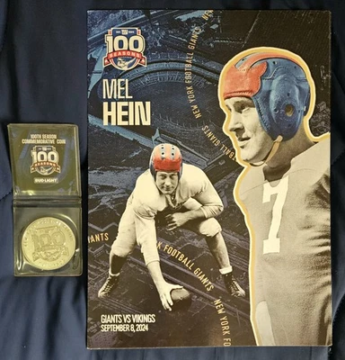 MONEDA CONMEMORATIVA "100ª Temporada" de los New York Giants 2024 + póster ¡combo sga! Foto 1 de 4