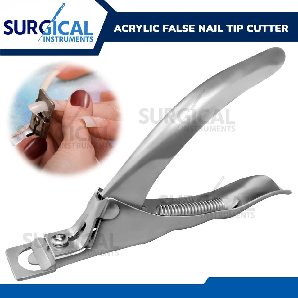 Cortador de punta de uñas postizas de acrílico borde en U con herramienta de arte de salón de manicura de resorte Foto 1 de 4