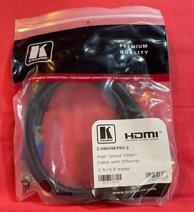 Kramer Premium High-Speed HDMI Cable with Ethernet - 0.9m 3ft - Picture 1 of 3