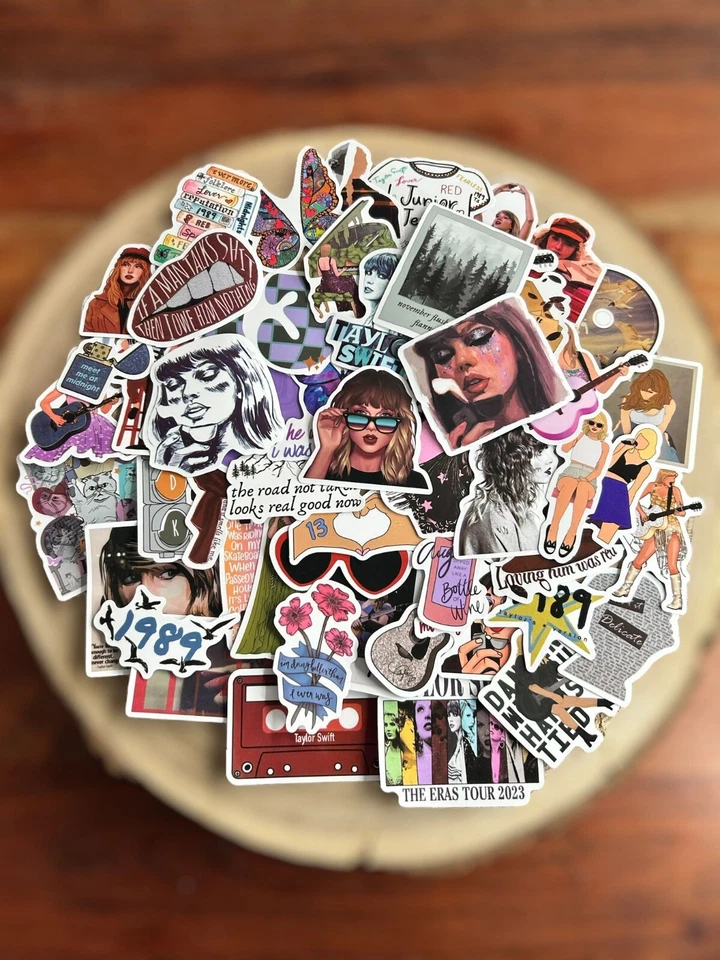 🍀 50 Taylor Swift-Design Aufkleber Sticker für z.B. Laptop Handy Skateboard  - Bild 1 von 1